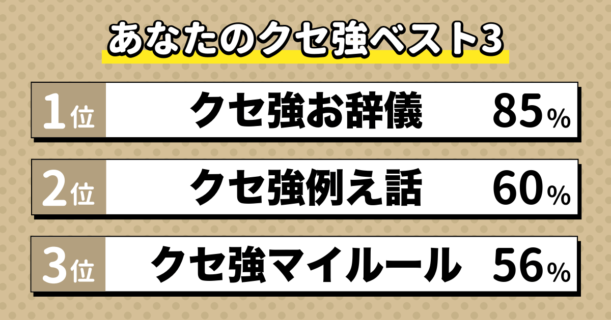 “クセ”長所分析診断の結果